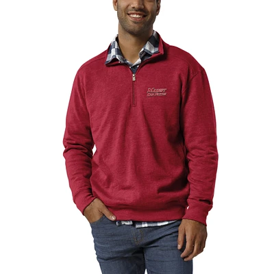 Men's League Collegiate Wear Heathered Red Marist Foxes Heritage Quarter-Zip Pullover Jacket
