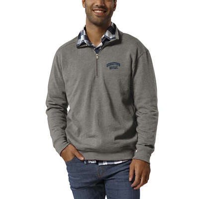 Men's League Collegiate Wear Heathered Gray Georgetown Hoyas Heritage Quarter-Zip Pullover Jacket