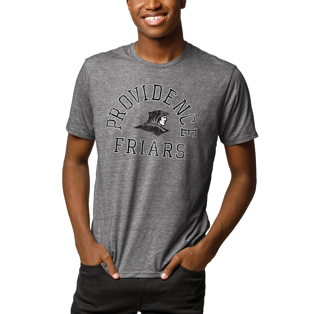Men's League Collegiate Wear Heathered Graphite Providence Friars Reclaim T-Shirt