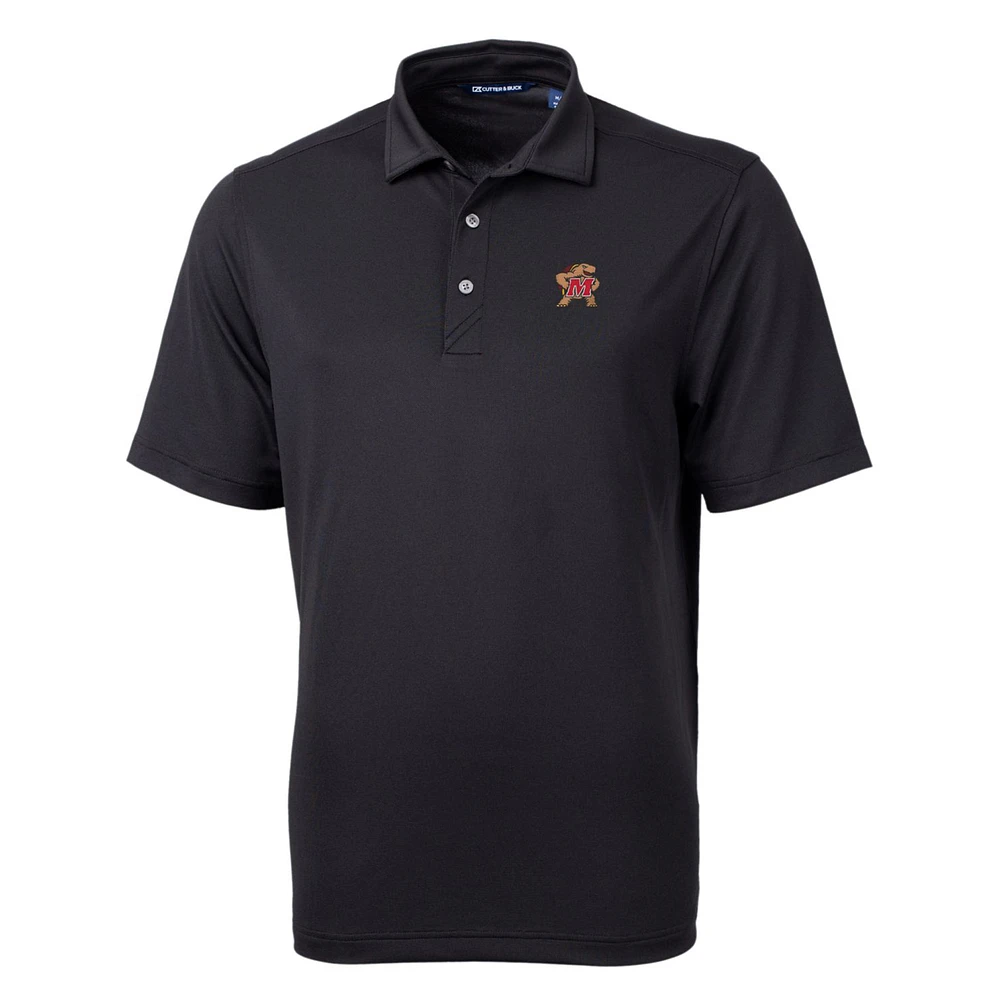 Men's Cutter & Buck Black Maryland Terrapins Big Tall Virtue Eco Pique Recycled Polo