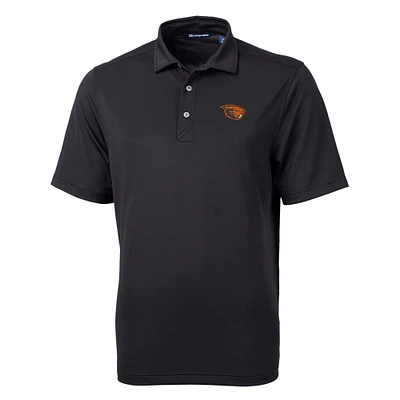 Men's Cutter & Buck Black Oregon State Beavers Big Tall Virtue Eco Pique Recycled Polo