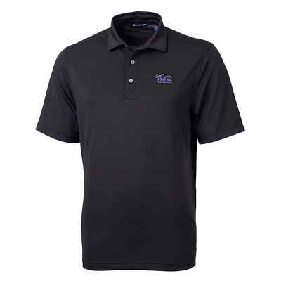 Men's Cutter & Buck Black Pitt Panthers Big Tall Virtue Eco Pique Recycled Polo