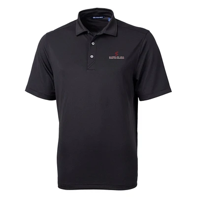Men's Cutter & Buck Black Santa Clara Broncos Big Tall Virtue Eco Pique Recycled Polo