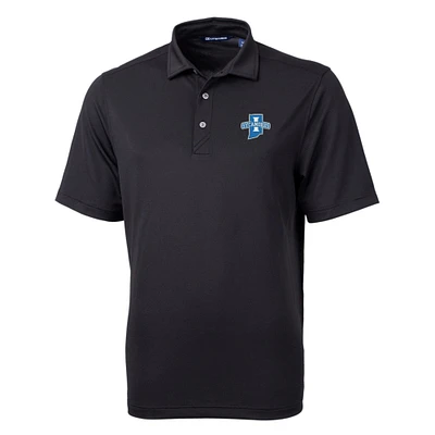 Men's Cutter & Buck Black Indiana State Sycamores Big Tall Virtue Eco Pique Recycled Polo