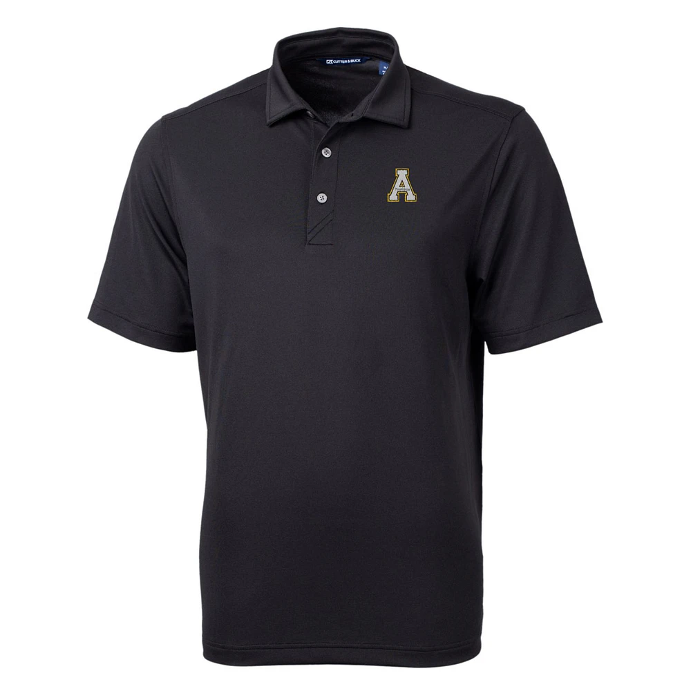 Men's Cutter & Buck Black Appalachian State Mountaineers Big Tall Virtue Eco Pique Recycled Polo