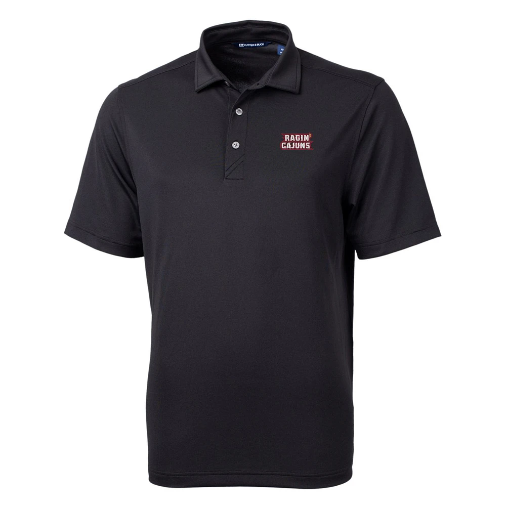 Men's Cutter & Buck Black Louisiana Ragin' Cajuns Big Tall Virtue Eco Pique Recycled Polo