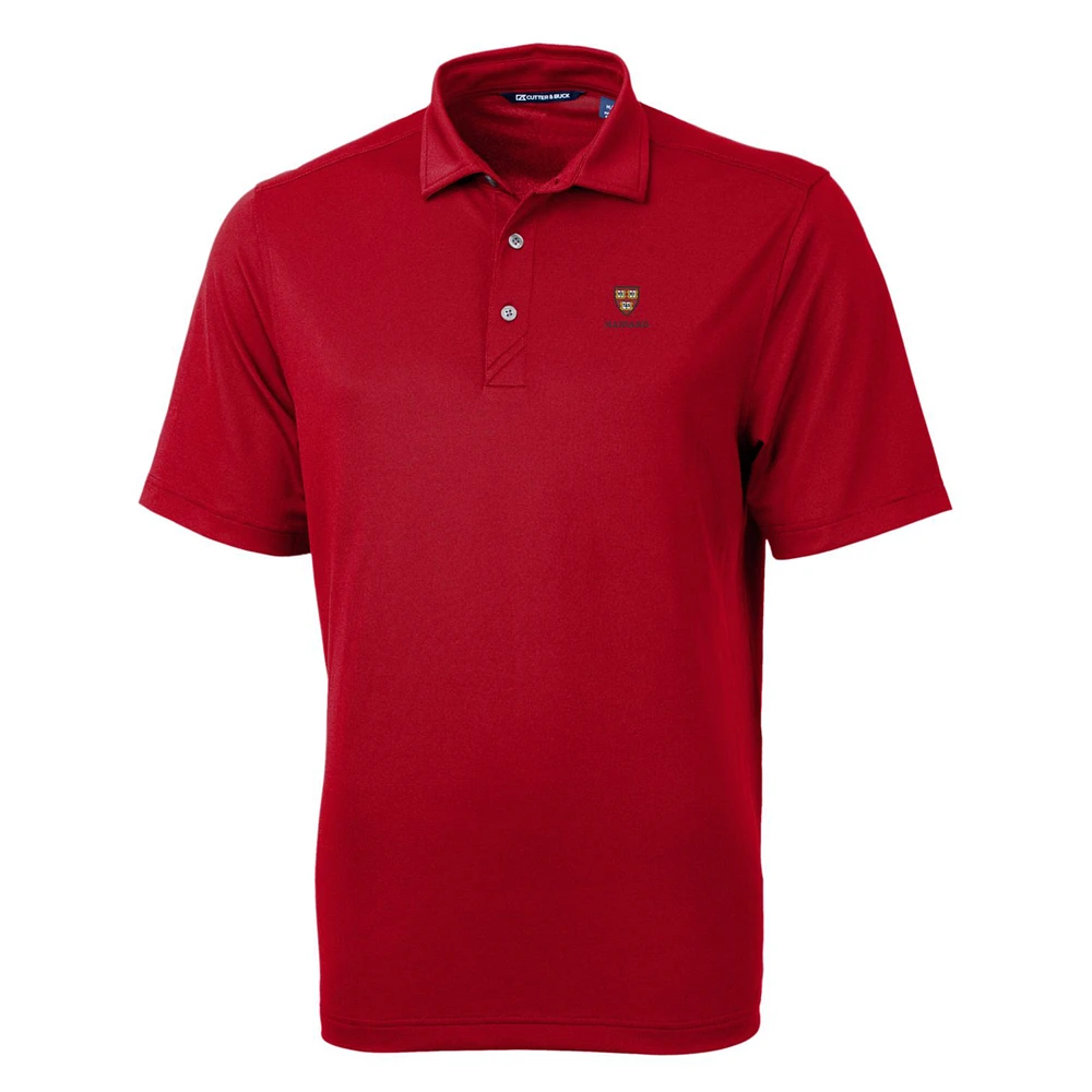 Men's Cutter & Buck Crimson Harvard Big Tall Virtue Eco Pique Recycled Polo