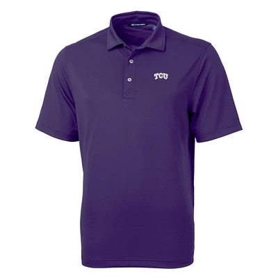 Men's Cutter & Buck TCU Horned Frogs Big Tall Virtue Eco Pique Recycled Polo