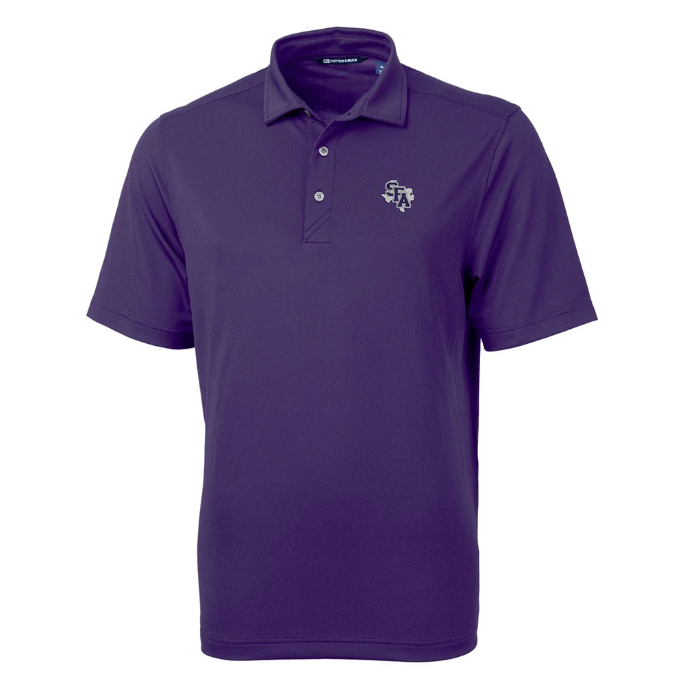 Men's Cutter & Buck Purple Stephen F Austin Lumberjacks Big Tall Virtue Eco Pique Recycled Polo