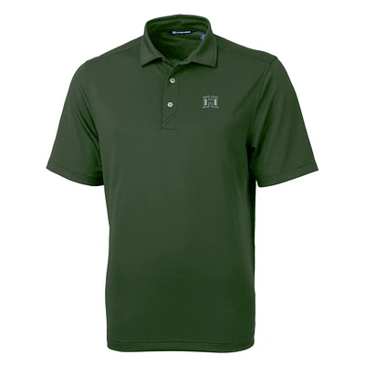 Men's Cutter & Buck Green Hawaii Warriors Big Tall Virtue Eco Pique Recycled Polo