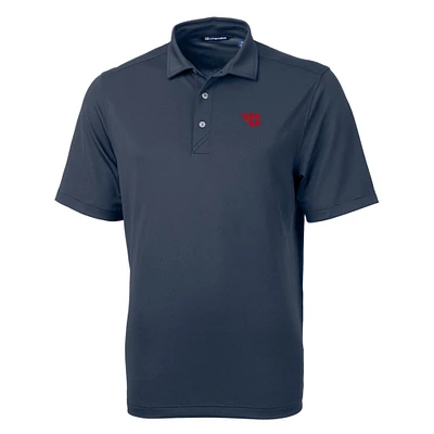 Men's Cutter & Buck Navy Dayton Flyers Big Tall Virtue Eco Pique Recycled Polo