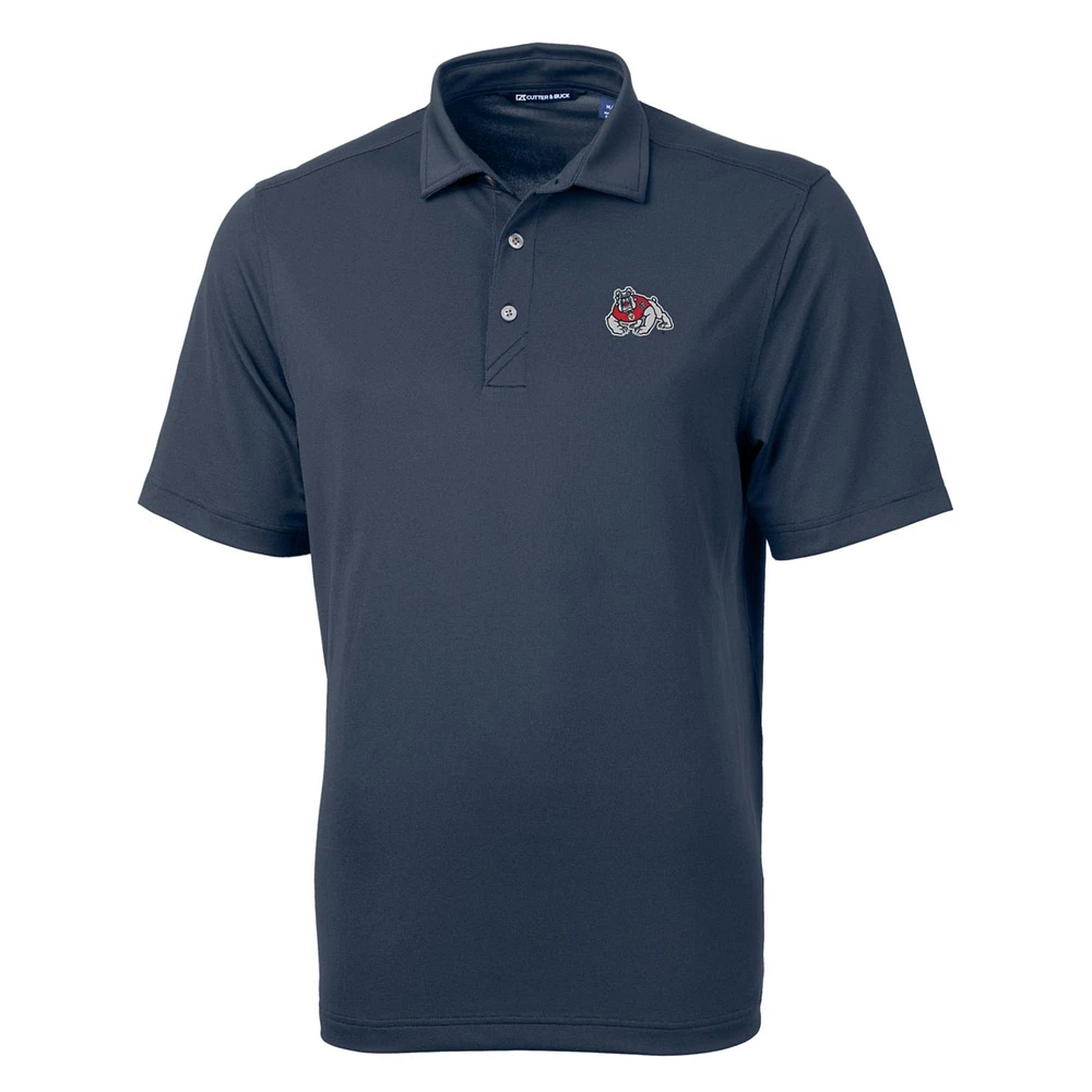 Men's Cutter & Buck Navy Fresno State Bulldogs Big Tall Virtue Eco Pique Recycled Polo