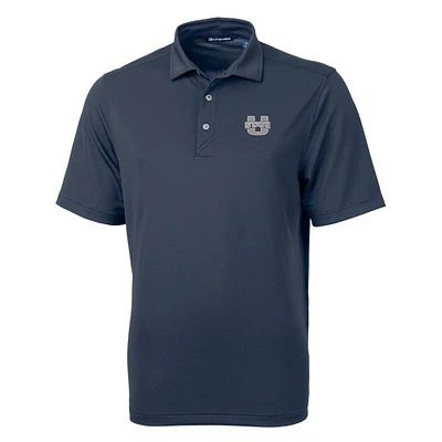 Men's Cutter & Buck Navy Utah State Aggies Big Tall Virtue Eco Pique Recycled Polo