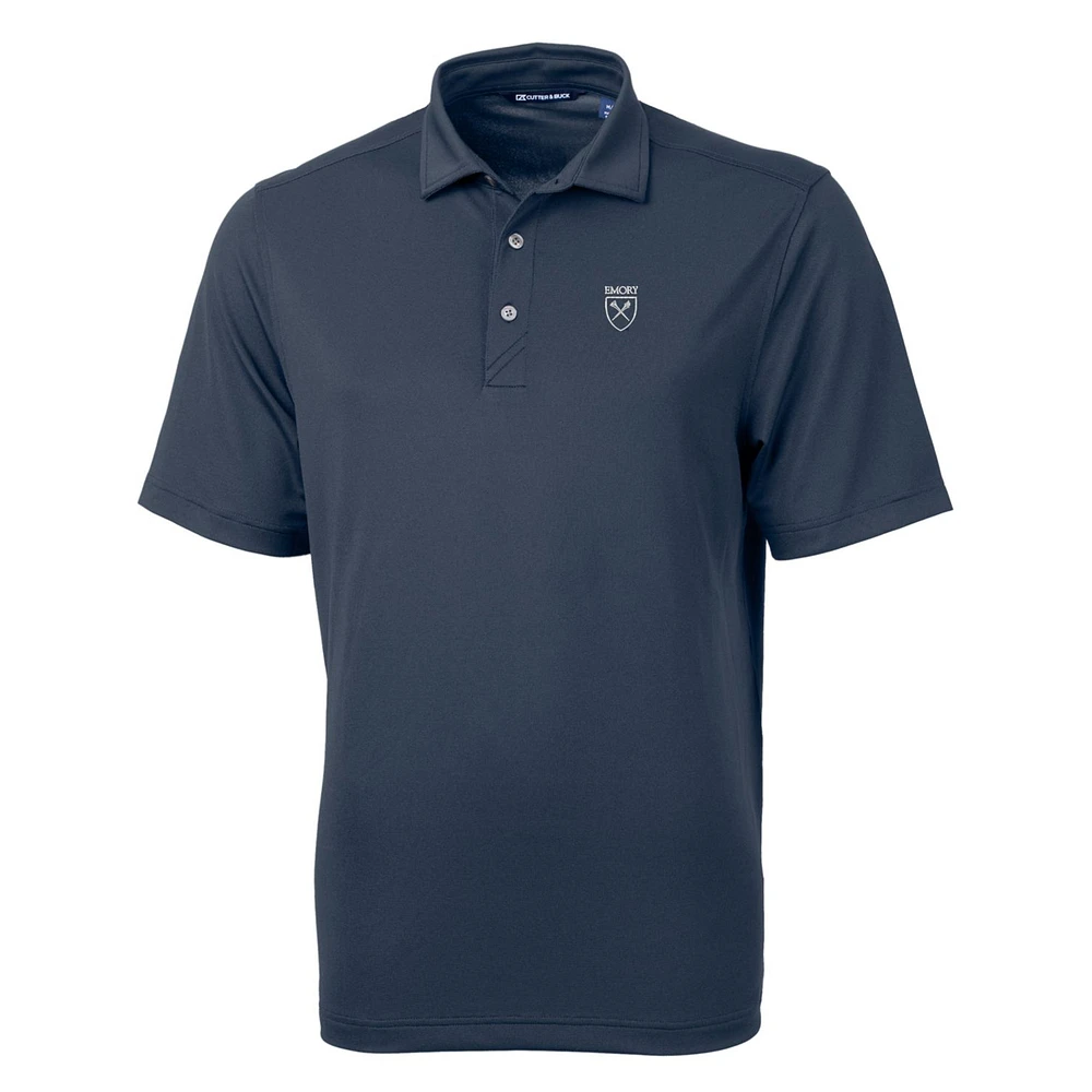 Men's Cutter & Buck Navy Emory Eagles Big Tall Virtue Eco Pique Recycled Polo