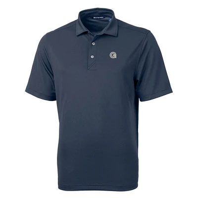 Men's Cutter & Buck Navy Georgetown Hoyas Big Tall Virtue Eco Pique Recycled Polo