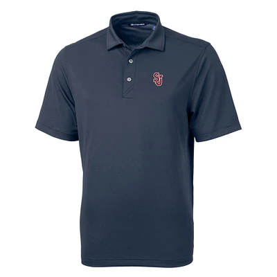 Men's Cutter & Buck Navy St. John's Red Storm Big Tall Virtue Eco Pique Recycled Polo