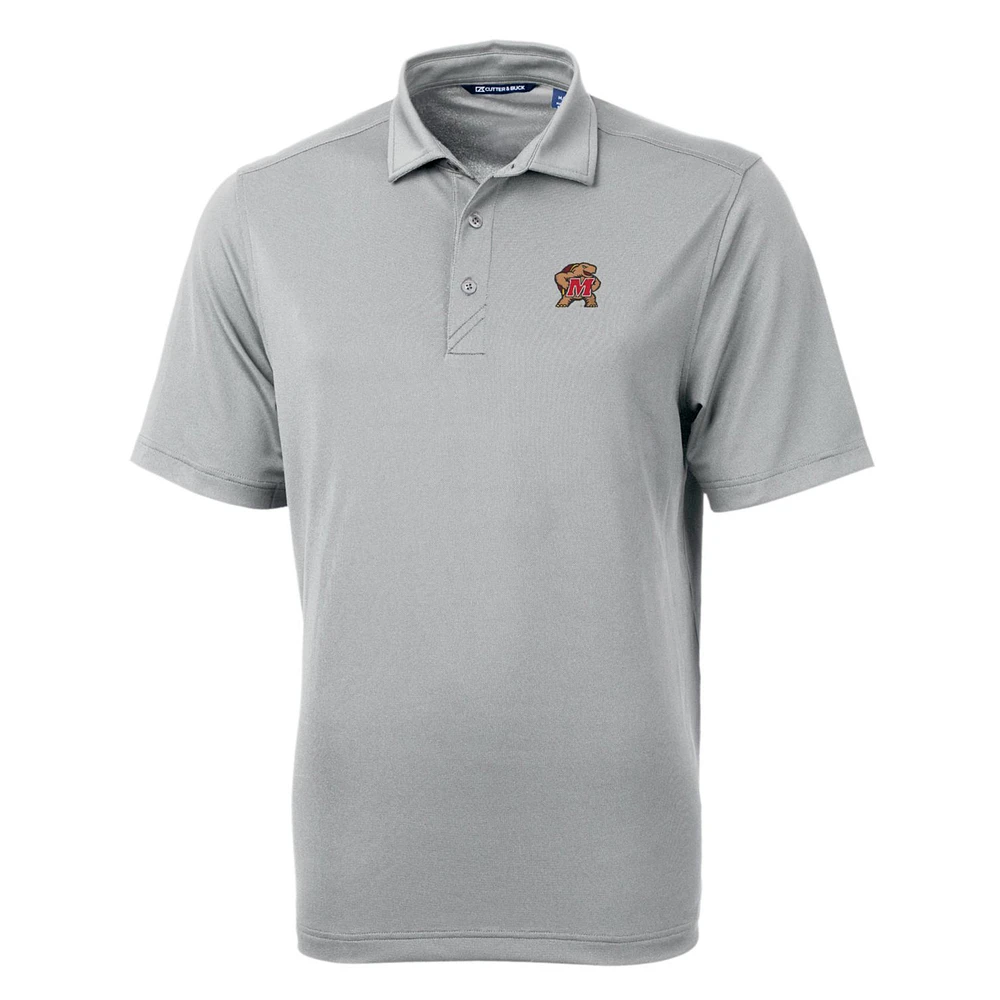 Men's Cutter & Buck Gray Maryland Terrapins Big & Tall Virtue Eco Pique Recycled Polo