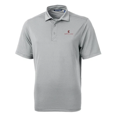 Men's Cutter & Buck Gray Santa Clara Broncos Big Tall Virtue Eco Pique Recycled Polo
