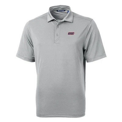 Men's Cutter & Buck Gray UIC Flames Big Tall Virtue Eco Pique Recycled Polo