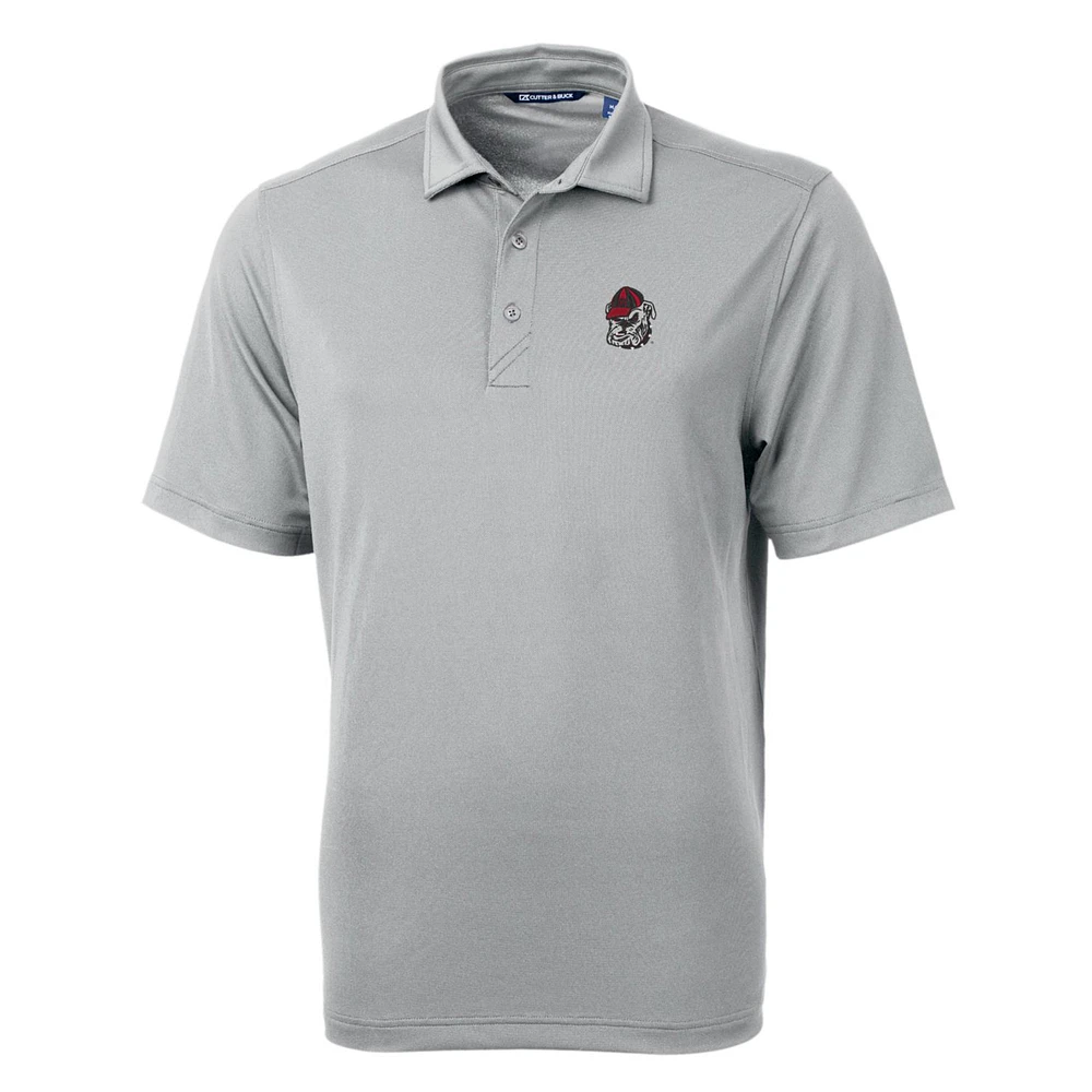 Men's Cutter & Buck Gray Georgia Bulldogs Big Tall Virtue Eco Pique Recycled Polo