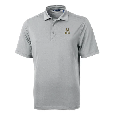 Men's Cutter & Buck Gray Appalachian State Mountaineers Big Tall Virtue Eco Pique Recycled Polo