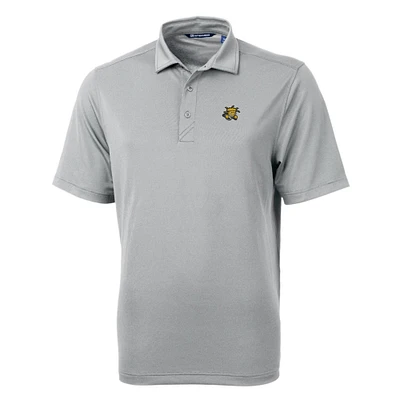 Men's Cutter & Buck Gray Wichita State Shockers Big Tall Virtue Eco Pique Recycled Polo