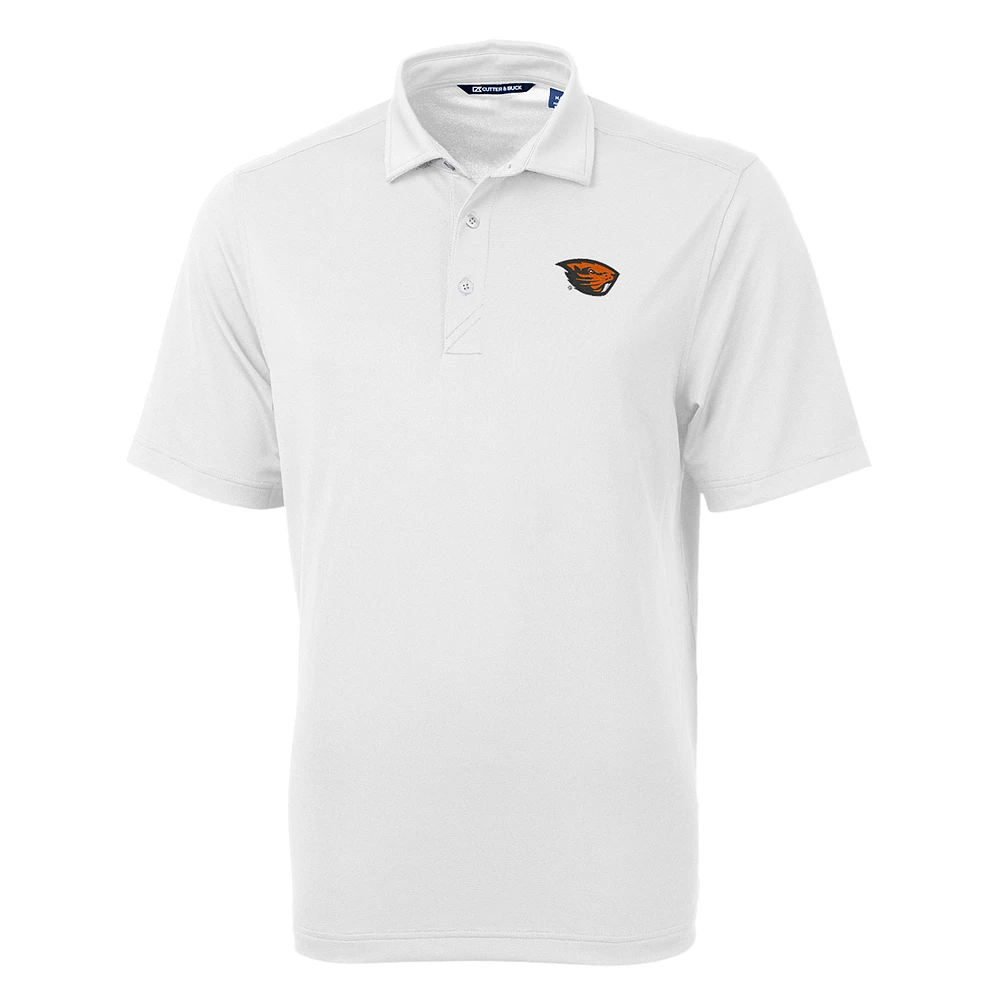 Men's Cutter & Buck White Oregon State Beavers Big & Tall Virtue Eco Pique Recycled Polo