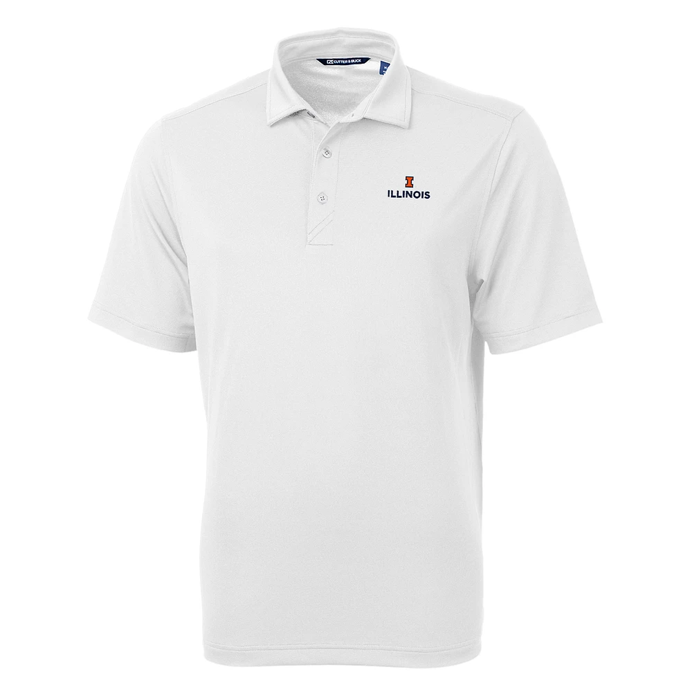 Men's Cutter & Buck Illinois Fighting Illini Big Tall Virtue Eco Pique Recycled Polo