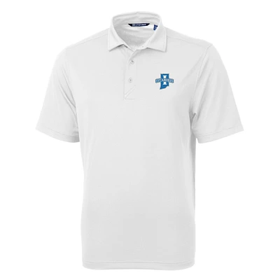 Men's Cutter & Buck White Indiana State Sycamores Big Tall Virtue Eco Pique Recycled Polo