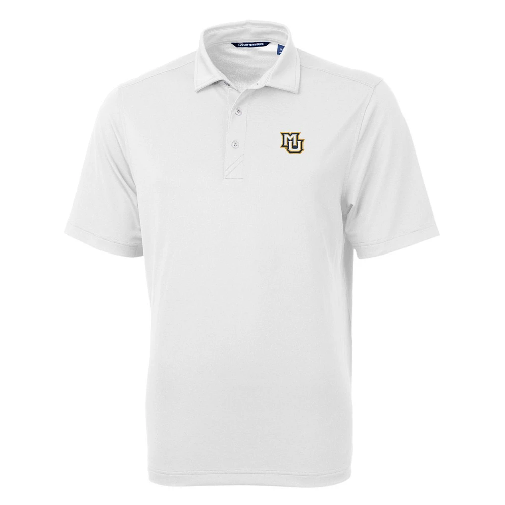 Men's Cutter & Buck White Marquette Golden Eagles Big Tall Virtue Eco Pique Recycled Polo