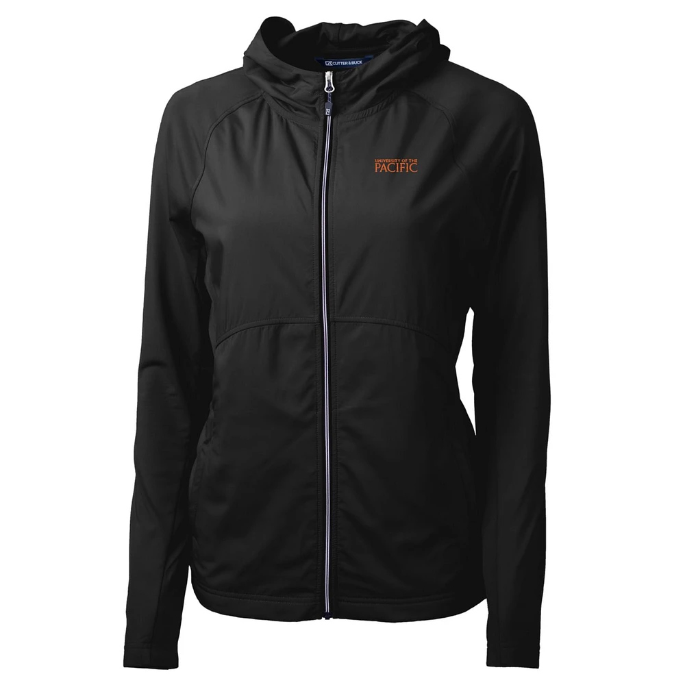 Women's Cutter & Buck Black Pacific Tigers Adapt Eco Knit Full-Zip Jacket