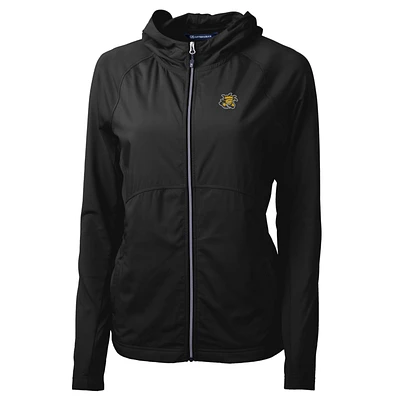 Women's Cutter & Buck Black Wichita State Shockers Adapt Eco Knit Full-Zip Jacket