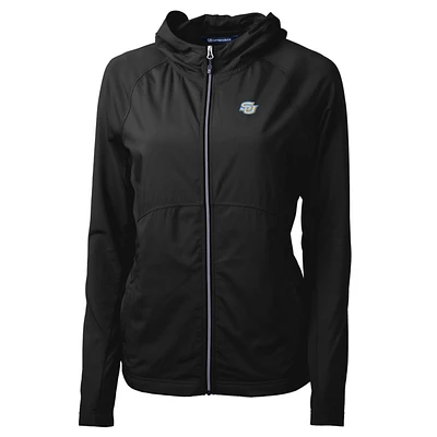 Women's Cutter & Buck Black Southern University Jaguars Adapt Eco Knit Full-Zip Jacket