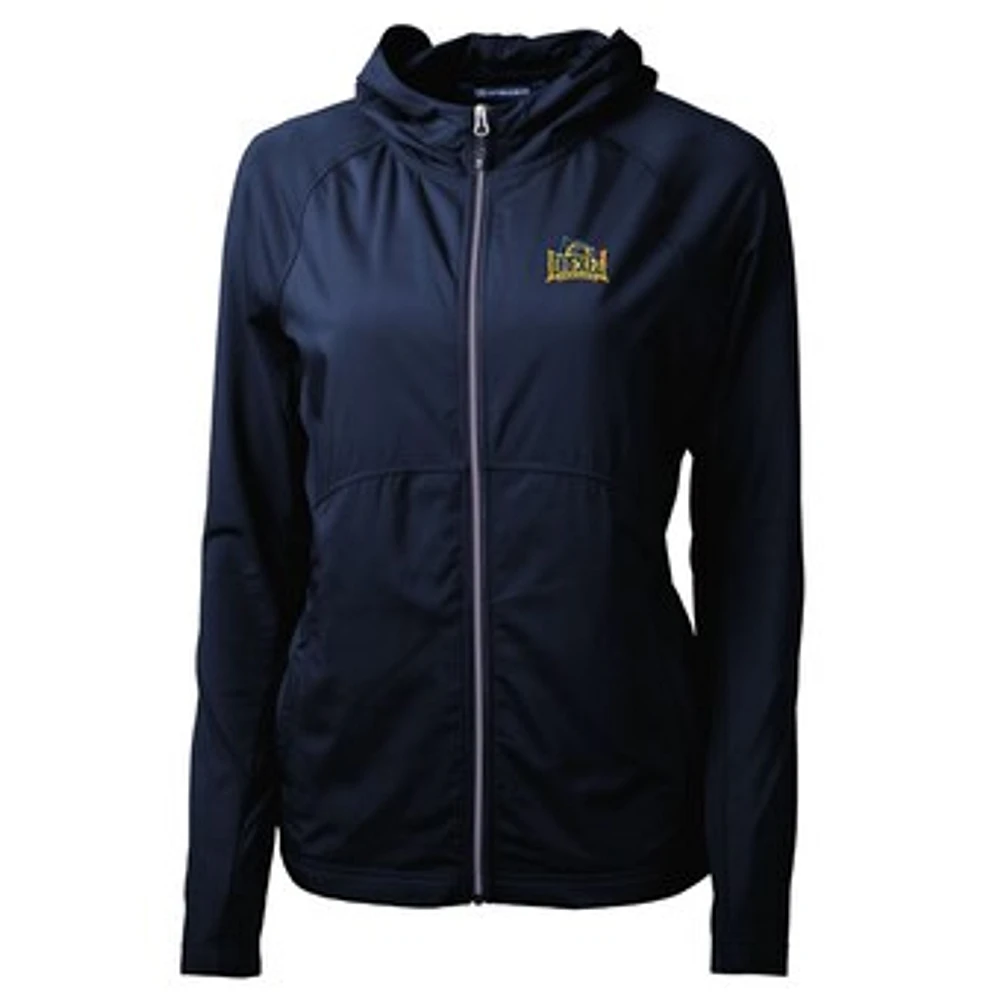 Women's Cutter & Buck Navy Drexel Dragons Adapt Eco Knit Full-Zip Jacket