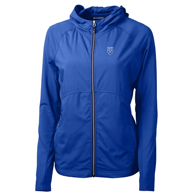Women's Cutter & Buck Blue Emory Eagles Adapt Eco Knit Full-Zip Jacket