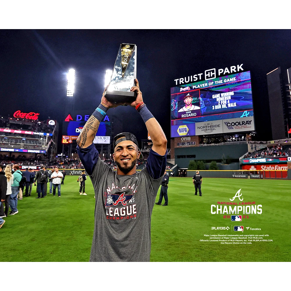 Eddie Rosario Atlanta Braves Unsigned 2021 National League Champions MVP Photograph