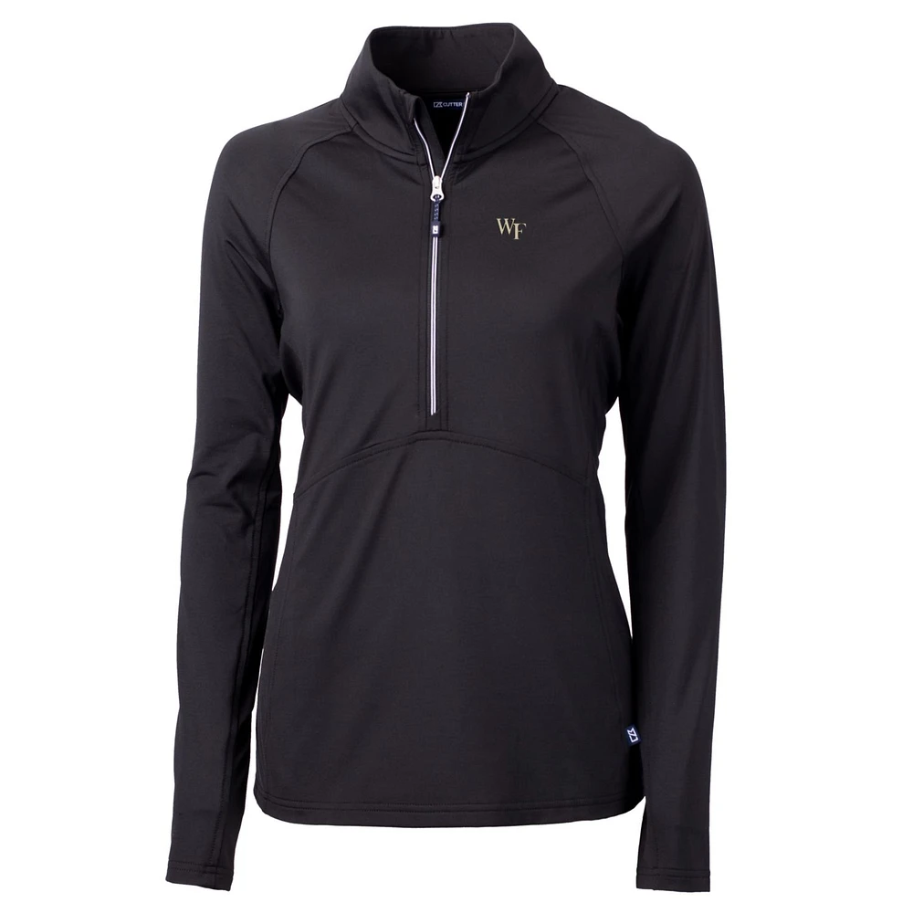 Women's Cutter & Buck Wake Forest Demon Deacons Adapt Eco Knit Half-Zip Pullover Jacket