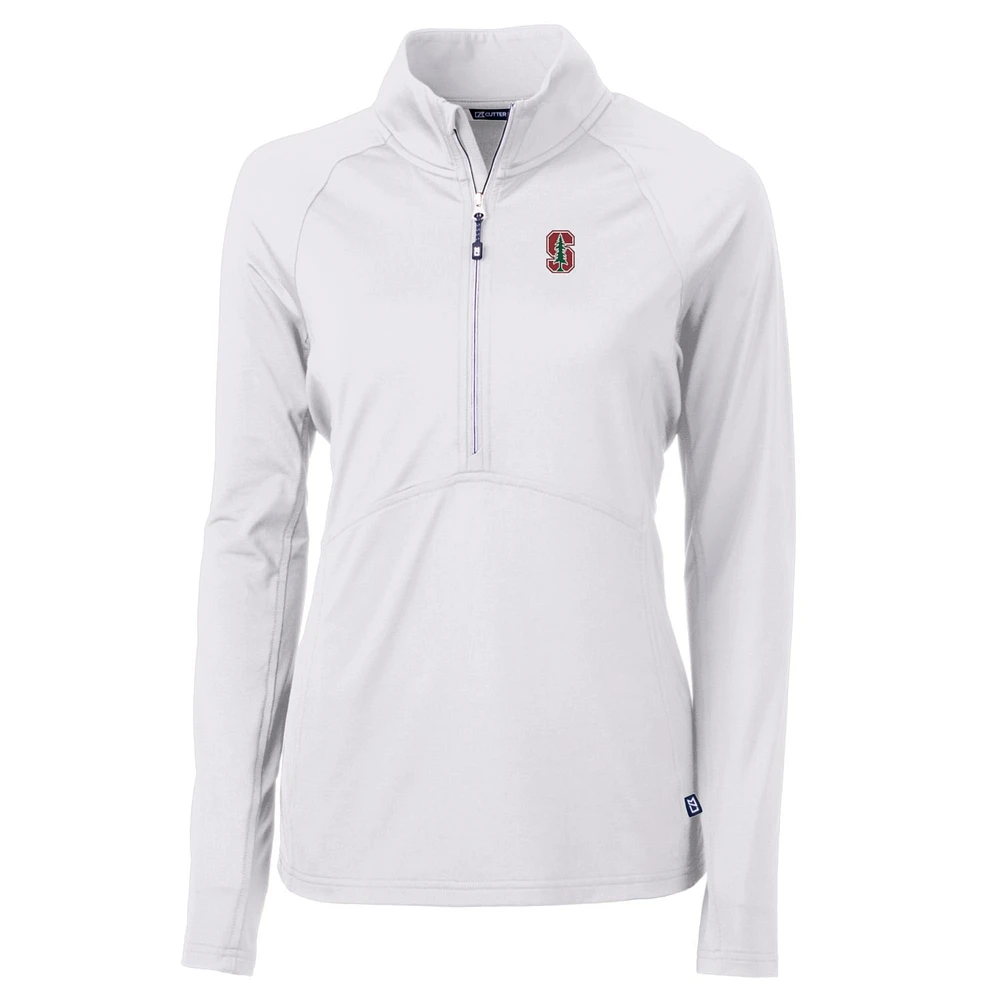 Women's Cutter & Buck Stanford Cardinal Adapt Eco Knit Half-Zip Pullover Jacket
