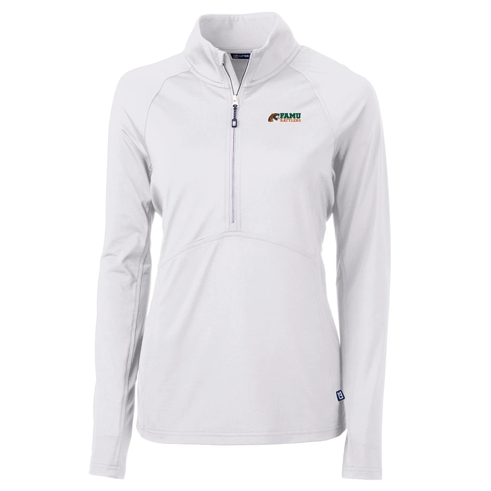 Women's Cutter & Buck Florida A&M Rattlers Adapt Eco Knit Half-Zip Pullover Jacket