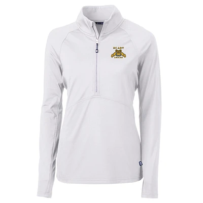 Women's Cutter & Buck White North Carolina A&T Aggies Adapt Eco Knit Half-Zip Pullover Jacket