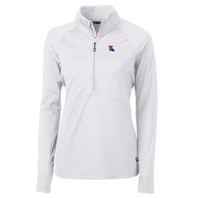 Women's Cutter & Buck Louisiana Tech Bulldogs Adapt Eco Knit Half-Zip Pullover Jacket