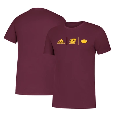 Men's adidas Maroon Central Michigan Chippewas Performance T-Shirt