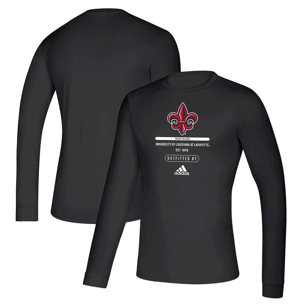 Men's adidas Black Louisiana Ragin' Cajuns Team Creator Long Sleeve Performance T-Shirt