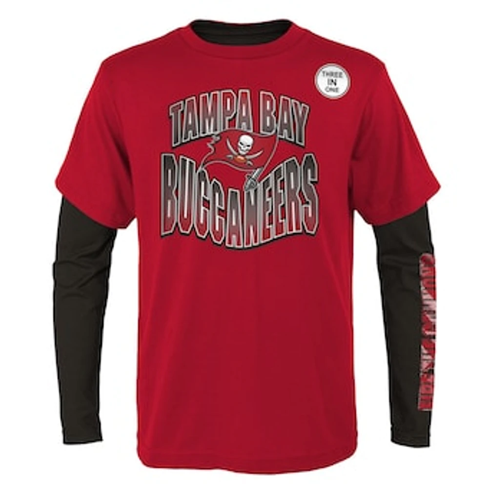 Preschool Red/Pewter Tampa Bay Buccaneers Game Day T-Shirt Combo Set