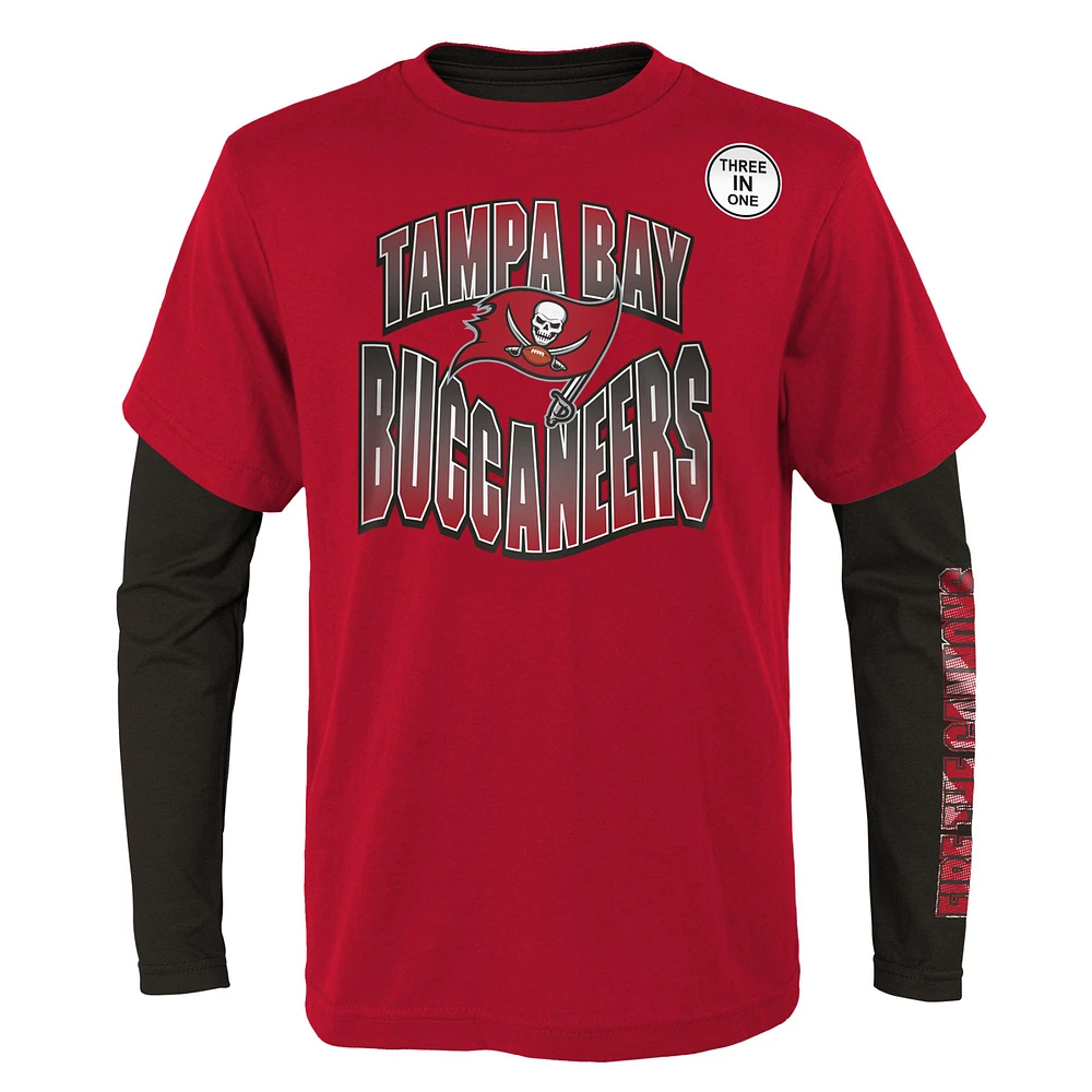 Preschool Red/Pewter Tampa Bay Buccaneers Game Day T-Shirt Combo Set