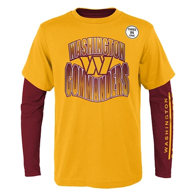 Preschool Gold/Burgundy Washington Commanders Game Day T-Shirt Combo Set