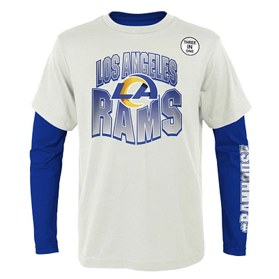 Preschool Bone/Royal Los Angeles Rams Game Day T-Shirt Combo Set