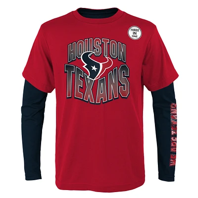 Preschool Red/Navy Houston Texans Game Day T-Shirt Combo Set