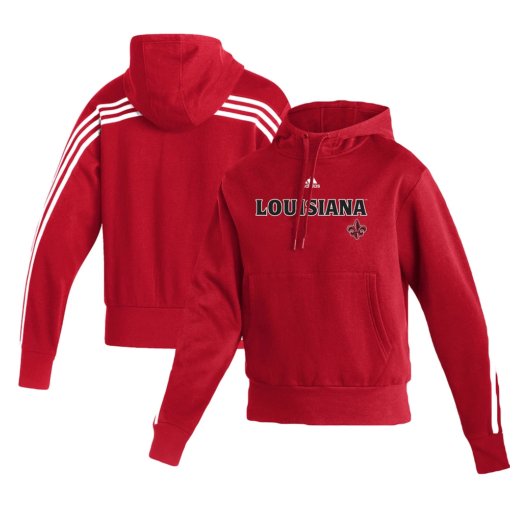 Women's adidas Red Louisiana Ragin' Cajuns Fashion Pullover Hoodie