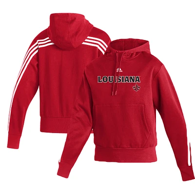 Women's adidas Red Louisiana Ragin' Cajuns Fashion Pullover Hoodie